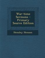War-time Sermons 1340630494 Book Cover