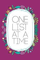 One List At A Time: To Do List Planner With Vertical Weekly Spread Views And Day Of The Week For Daily Work Family Life Task Tracker Small Notebook Size Floral Rose Pattern Cover 1705887694 Book Cover