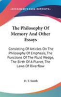 The Philosophy of Memory 1430468939 Book Cover
