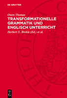 Transformationelle Grammatik Und Englisch Unterricht: Eine Einführung 311276384X Book Cover