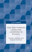 Age and Foreign Language Learning in School 1137525894 Book Cover