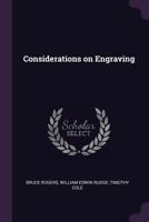 Considerations on Engraving 1017925062 Book Cover