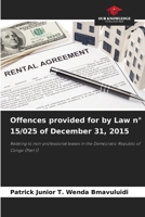 Offences provided for by Law n° 15/025 of December 31, 2015 6207270924 Book Cover