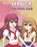 Manga Coloring Book: Fun Female And Male Characters to Color 1708200355 Book Cover
