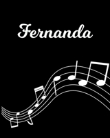 Fernanda: Sheet Music Note Manuscript Notebook Paper - Personalized Custom First Name Initial F - Musician Composer Instrument Composition Book - 12 Staves a Page Staff Line Notepad Notation Guide - C 1703957628 Book Cover