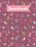 Sketchbook: 8.5 x 11 Notebook for Creative Drawing and Sketching Activities with Watercolor Birds Themed Cover Design 1709487836 Book Cover