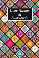 User Names & Passwords: Internet Password Logbook Large Print With Tabs Mandala Background Cover 1692767259 Book Cover