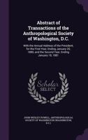 Abstract of Transactions of the Anthropological Society of Washington 1147288658 Book Cover