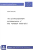 The German Literary Achievements of Ola Hansson 1888-1893 3261030453 Book Cover