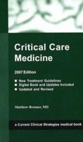 Critical Care Medicine 07 1929622724 Book Cover
