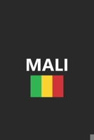 Mali: Flag Country Notebook Journal Lined Wide Ruled Paper Stylish Diary Vacation Travel Planner 6x9 Inches 120 Pages Gift 1673816533 Book Cover