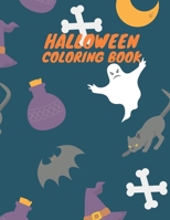 Halloween Coloring Book: Happy Creepy Halloween Coloring Book For Kids (Printed In One Side) 1089596847 Book Cover