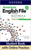 American English File Level 3 Student Book/Workbook Multi-Pack A with Online Practice 019490671X Book Cover