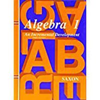 Algebra 1: An Incremental Development 0939798018 Book Cover