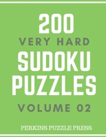 200 Very Hard Sudoku Puzzles Volume 02 1692959530 Book Cover
