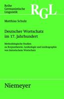 Deutscher Wortschatz im 17. Jahrhundert 3484312785 Book Cover