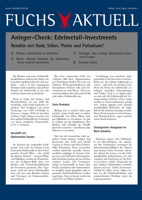Anleger-Check Edelmetall-Investments: Rendite Mit Platin, Gold, Silber Und Palladium 3834926299 Book Cover