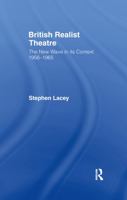 British Realist Theatre: The New Wave in its Context 1956 - 1965 0415123119 Book Cover