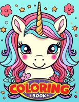 Cute Kawaii Unicorn Coloring Book: Clear and Easy Kawaii Unicorn Coloring Designs for Kids and Teens 3864183901 Book Cover
