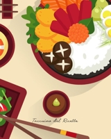 Taccuino del Ricette: Taccuino elegante per scrivere le migliori ricette e le istruzioni da tenere o da dare a una persona cara, ideale per anziani ... (Copertina Cena Giapponese) (Italian Edition) 1656816725 Book Cover