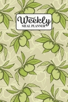Weekly Meal Planner: Meal Planning Journal Notebook with Grocery Shopping List for the Week - Vintage Green Olive (Organizer Log to Track and Plan Your Meals) 1677601604 Book Cover