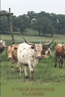 Cattle Rancher’s 3 Year 2020-2022 Planner: Compact 6" x 9" 3 Year 2020-2022 Planner for Longhorn Cattle Ranchers and those who love the Southwest 1673055788 Book Cover