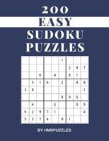 200 Easy Sudoku Puzzles: Large Print (Just One Puzzle Per Page) Sudoku Puzzlebook Ideal For Kids Adults and Seniors (All Ages) 1076499600 Book Cover