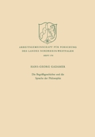 Die Begriffsgeschichte und die Sprache der Philosophie 3322980375 Book Cover