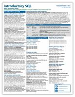 Introductory SQL Quick Reference Training Card - Laminated Tutorial Guide Cheat Sheet (Instructions and Tips) 1941854737 Book Cover