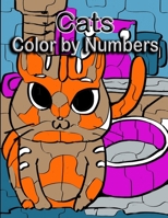 Cats color by numbers: Coloring Book for Kids Ages 4-8 B0942KC2Z2 Book Cover