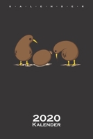 Zwei Kiwiv�gel mit einer Kiwifrucht Kalender 2020: Jahreskalender f�r Tierfreunde des flugunf�higen Laufvogels aus Neuseeland 1671507746 Book Cover