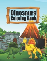 Dinosaurs coloring book: dinosaur coloring book for kids ages 4-8 us edition B091WJ5683 Book Cover