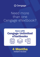 Cengage Unlimited eTextbook, 1 term (4 months) Instant Access 0357693337 Book Cover