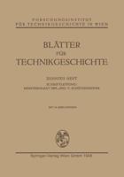 Blatter Fur Technikgeschichte 3211800441 Book Cover