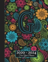 Five Year Planner: Monogram G Voodoo Style Binding I Your Initials Motivational Bullet Planner I 5 Years Appointments, Family Events, Log Book Business I Agenda & Schedule Journal I Christmas Gift 167396723X Book Cover