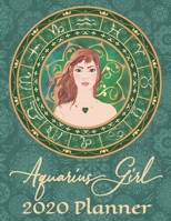 2020 Weekly Planner - Aquarius Girl: Astrology Zodiac Woman 12-Month Large Print Letter-Sized A4 Schedule Organizer by Week Cornell Notes Monthly ... in USA (2020 Astrology Girls Mandala) 1675589119 Book Cover