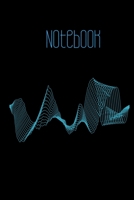 Notebook: Sound Waves Retro Design Notebook for Music Lovers. Song Writing Journal: Lined/Ruled Paper For Musicians, Music Lovers, Students, Songwriting. Size 6" x 9" .120 Lined Pages 1694951987 Book Cover