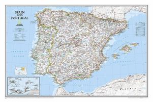 National Geographic: Spain and Portugal Classic Wall Map (33 X 22 Inches) 0792249879 Book Cover
