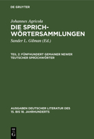 F�nfhundert Gemainer Newer Teutscher Spr�chw�rter 3110992396 Book Cover