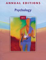 Annual Editions: Psychology 10/11 0078050537 Book Cover