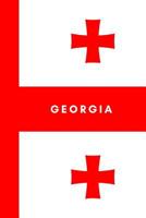 Georgia: Country Flag A5 Notebook (6 x 9 in) to write in with 120 pages White Paper Journal / Planner / Notepad 1092758291 Book Cover