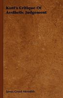 Kant's Critique of Aesthetic Judgement 144372405X Book Cover