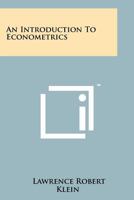 An Introduction to Econometrics 1258256029 Book Cover