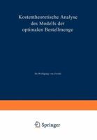 Kostentheoretische Analyse Des Modells Der Optimalen Bestellmenge 3409361723 Book Cover