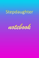 Stepdaughter: Blank Notebook Wide Ruled Lined Paper Notepad Writing Pad Practice Journal Custom Personalized First Name Initial S Blue Purple Gold Taking Class Notes, Homework, Studying School Homesch 1670895181 Book Cover
