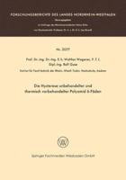 Die Hysterese Unbehandelter Und Thermisch Vorbehandelter Polyamid 6-Faden 3663201279 Book Cover