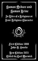 Human Ordure and Human Urine: In Rites of a Religious or Semi-Religious Character B092C4H9CS Book Cover