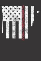 Notebook: Dot Grid Dotted 6x9 120 Pages Arkansas Vintage Retro USA Flag America Merica 4th Of July 1082188646 Book Cover