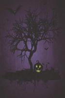 Horror Notizbuch Baum und K�rbis lila Edition: Schauriges Notizbuch f�r alle Zwecke 1099699789 Book Cover