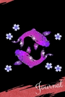 Journal: Koi Fish and Sakura Flower Journal/Notebook/Diary: Gifts for Japan Lovers: Japanese Red Brush Design:  6 x 9 108 Paged Lined Notebook 1700002686 Book Cover